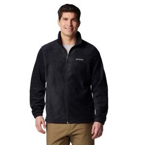 Columbia Men's Fleece Full Zip Jacket Black XXL Warm Outdoor Casual Layering
